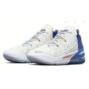 Nike Lebron 19 Low‎ Basketball Shoes Beige/Blue Size 7  Mens Athletic Sneakers